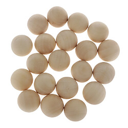 10/20 Pièces En Vrac Perles De Bois Rondes En Vrac Entretoise Pour Bijoux Art Artisanat 40 MM