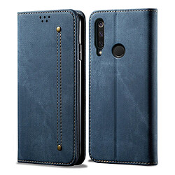 Wewoo Housse Coque Pour Huawei Honor 10i / 20i / 20 Lite Denim Texture Style décontracté Étui en cuir à rabat horizontal avec support et fentes cartes et portefeuille bleu