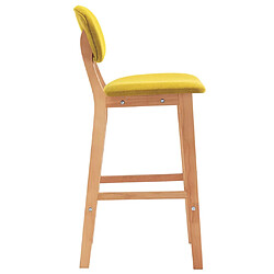 Avis vidaXL Tabourets de bar lot de 2 jaune moutarde tissu