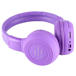 Avis Wewoo Lecteur MP3 Violet pour Carte TF & Voyant LED et Fonction FM Casque Pliant Stéréo HiFi Sans Fil avec Écran LCD Fente