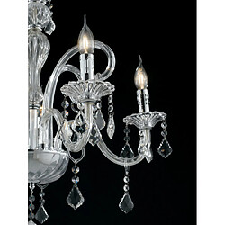 Avis Fan Europe Chandelier sans abats jours 3 ampoules Pendentif Verre,Cristal Chrome