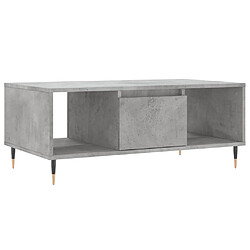 vidaXL Table basse Gris béton 90x50x36,5 cm Bois d'ingénierie