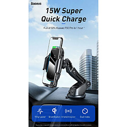 Universal Chargeur sans fil de voiture pour 11 Samsung Xiaomi 15W Induction Car Mounted Rapid Wireless Charging Belt Porte de téléphone mobile de voiture | Chargeur sans fil (noir) pas cher