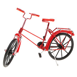 Acheter 1:10 vintage moulé sous pression vélo modèle artisanat décoratif vélo jouet - rouge