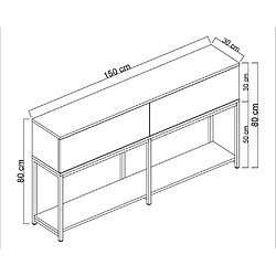 Avis Hanah Home Console en agglomeré et métal Lord blanc et doré.