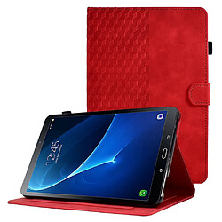 Etui en PU fonction d'éveil/veille automatique, anti-chute, avec support et porte-cartes pour Samsung Galaxy Tab A 10.1 (2016) (T580/T585) - rouge