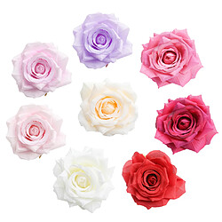 10pcs soie artificielle rose têtes de fleurs décoration de fête de mariage mélangé