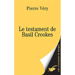 Le testament de Basil Crookes - Occasion