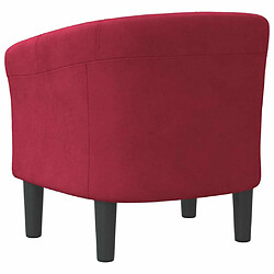 Maison Chic Fauteuil relax,Chaise pour salon cabriolet rouge bordeaux velours -MN65722 pas cher