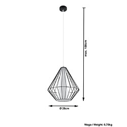 Acheter Luminaire Center Suspension DEMI acier/PVC noir/blanc 1 ampoule