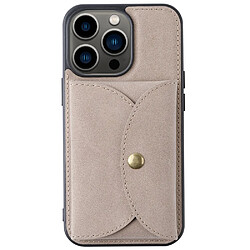 Coque en TPU + PU VILI magnétique, détachable 2-en-1 avec porte-carte kaki pour votre iPhone 13 Pro Max 6.7 pouces