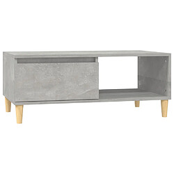 vidaXL Table basse Gris béton 90x50x36,5 cm Bois d'ingénierie