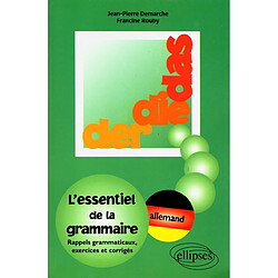 Der die das, l'essentiel de la grammaire allemande : exercices et corrigés