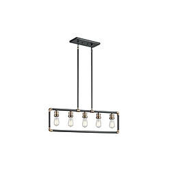 Elstead Lighting Chandelier Imahn Noir Laiton 5x60W E27