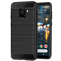 Xeptio Coque Carbone Samsung Galaxy A8 2018 - Noire