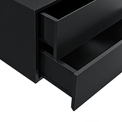 Acheter Helloshop26 Table de nuit chevet armoire murale 2 tiroirs 40 cm noir 03_0000824