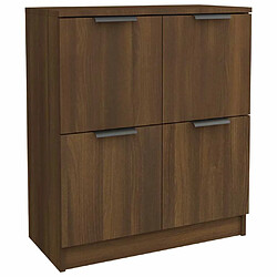 Maison Chic Buffet,Meuble de Rangement,commode pour salon,Cuisine Chêne marron 60x30x70 cm Bois d'ingénierie -MN26607