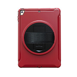 Avis Coque en TPU Rotatif sur 360 degrés avec béquille et dragonne réglable rouge pour votre Apple iPad 9.7 (2018)/9.7(2017)/Air/Air 2/Pro 9.7 (2016)