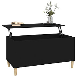 ComfortXL Table Basse Noir 90x44,5x45 Cm Bois D'ingénierie pas cher