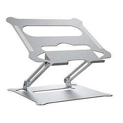 Support D'ordinateur Portable De Bureau Réglable Pliable En Aluminium Tablette Pour Ordinateur Portable Riser Argent