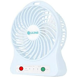 Mini Ventilateur USB Ventilateur de Bureau Portable Rechargeable Alimenté par USB et Un Mini Climatiseur à pile 18650 Idéal pour les Voyages d'été à Pied (Blanc)