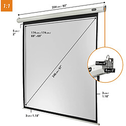 Ecran de projection celexon Economy Motorisé 180 x 180 cm