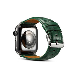 Avis Wewoo Pour Apple Watch Series 5 & 4 40mm / 3 & 2 & 1 38mm cuir de vachette Crocodile Texture Strap Bracelet de montre vert