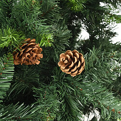 Acheter vidaXL Sapin de Noël artificiel avec pommes de pin Vert 210 cm