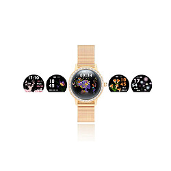 Avis LW20 Femme Smart Watch Circular Sports Couleur Écran Couleur Podomètre Récompense cardiaque Bracelet de nuit-1 # -Gold