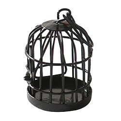 1:12 échelle Maison de Poupée Miniature, Noir Métal Alliage Birdcage,Simulation Salon Meubles Fournitures, Paysage Décoration