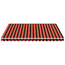 Avis vidaXL Tissu de remplacement pour auvent Orange et marron 4x3,5 m