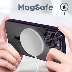 Avis Avizar Coque MagSafe pour iPhone 13 Pro Max Silicone Protection Caméra Chromé Violet