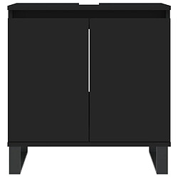 Acheter Maison Chic Armoire de salle de bain,Meuble de rangement,Meuble haut noir 58x33x60 cm bois d'ingénierie -GKD686913