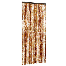 vidaXL Moustiquaire Ocre et blanc 56x185 cm Chenille