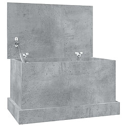 vidaXL Boîte de rangement gris béton 50x30x28 cm bois d'ingénierie