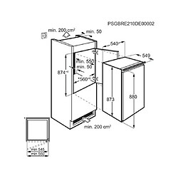 Acheter Réfrigérateur 1 porte intégrable à glissière 55cm 142l f - fran88fs - FAURE