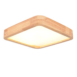 Stoex Plafonnier Intérieur Lampe De Plafond Carré En Bois Luminaire Plafonnier Led 3000K Plafonnier Moderne Pour Chambres À Coucher,Salons Couloirs