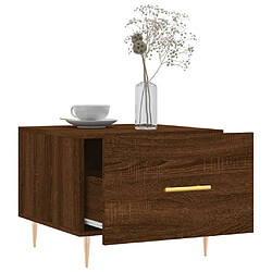 Avis vidaXL Table basse Chêne marron 50x50x40 cm Bois d'ingénierie