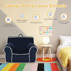 Avis Helloshop26 Fauteuil pour enfant de 0 à 5 ans rembourré avec tissu en velours et éponge de haute qualité chaise pour salle de jeux chambre jardin d'enfants bleu 20_0008589