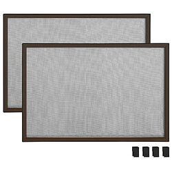 Acheter vidaXL Moustiquaire extensible pour fenêtres Marron (100-193)x75 cm