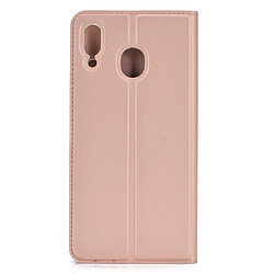 Avis Wewoo Housse Coque Aspiration magnétique ultra-mince TPU + PU avec étui en cuir support et fente pour carte Galaxy M20 or rose