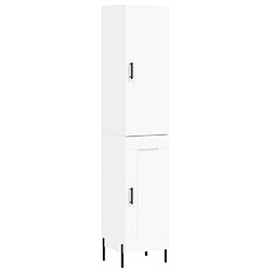 vidaXL Buffet haut Blanc 34,5x34x180 cm Bois d'ingénierie