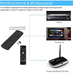 SANAG Mx3 Portable 2.4 G Telecommande Sans Fil Clavier Contrôleur Air Mouse Pour Mini Boîte De Smart Tv Android Tv Htpc Pc