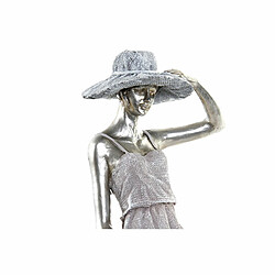 Figurine Décorative DKD Home Decor Femme Argenté Bicyclette Métal Résine (27,5 x 9,5 x 34,5 cm)