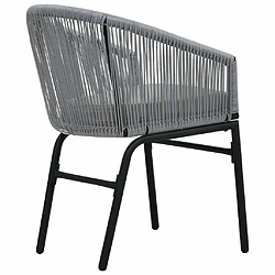 Maison Chic Lot de 2 Chaises de jardin,Fauteuil d'extérieur Anthracite Rotin PE -MN67292 pas cher