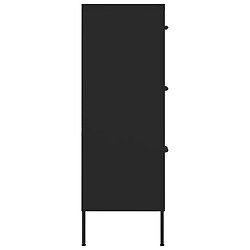 Avis vidaXL Armoire à tiroirs Noir 80x35x101,5 cm Acier