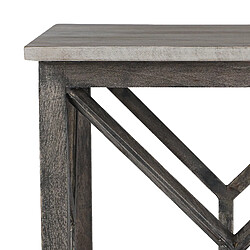 Avis WOMO-DESIGN Table d'appoint gris en bois de manguier massif Florence 45x45x55 cm