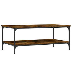 Maison Chic Table basse,Table Console Table d'appoint, Table pour salon chêne fumé 100x55x40 cm bois d'ingénierie -MN45620