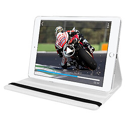 Avizar Etui folio multipositions blanc Apple iPad 5 / 6 / Air - Support orientable 360° pas cher