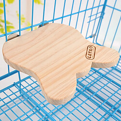 Universal 19 * 17,5cm panda en bois chinchilla hamster écureuil plateforme de saut planche naturelle peut être fixé cage nid escalade jouet